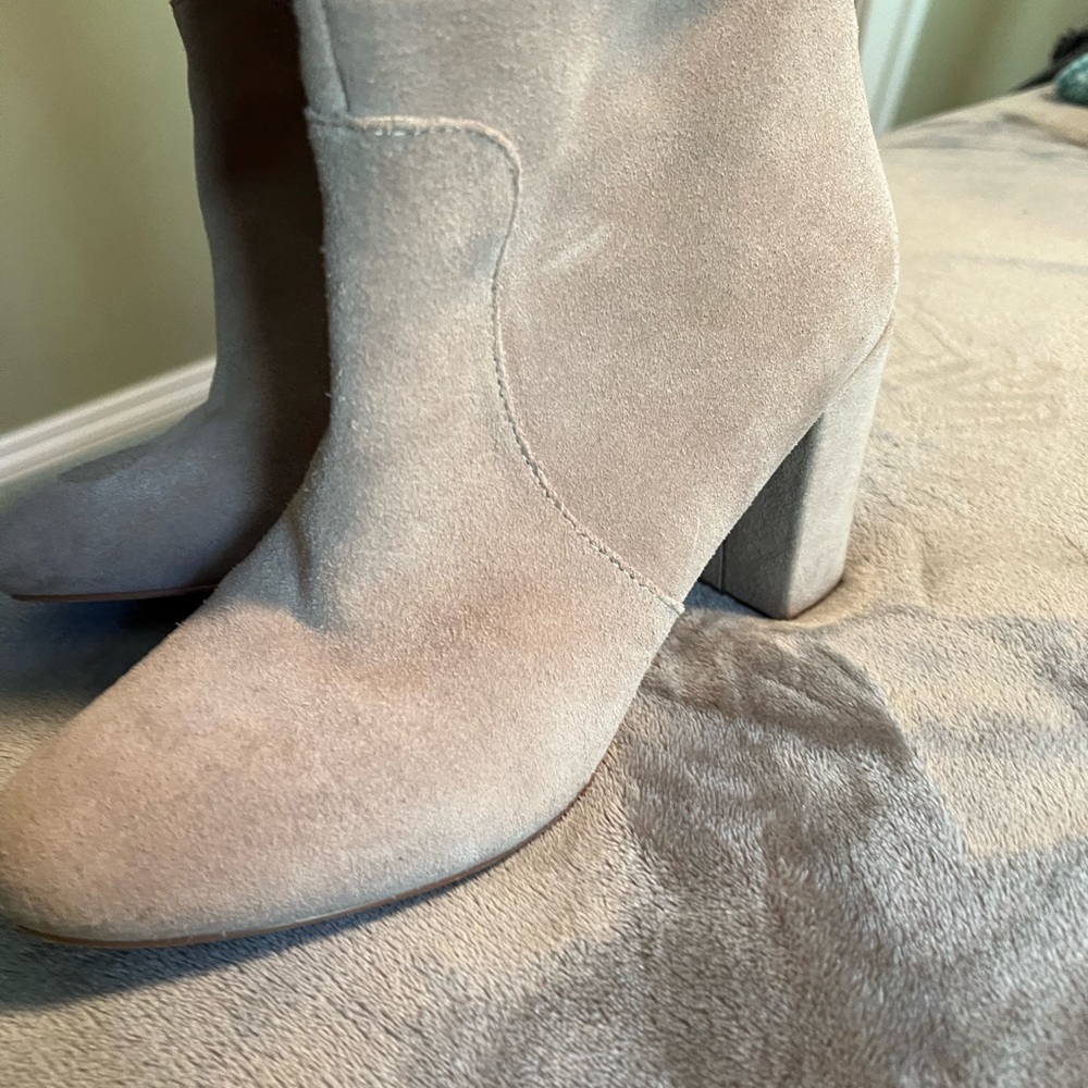 Steve Madden Sagan Women’s Tan Suede & leather Tall Slouchy Boots - Picture 3 of 5